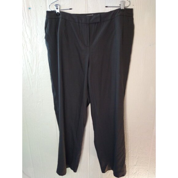Talbots Pants - Talbots Woman Petites 16W Gray Wool Blend Lined Pants Stretch Italian Fabric Vtg